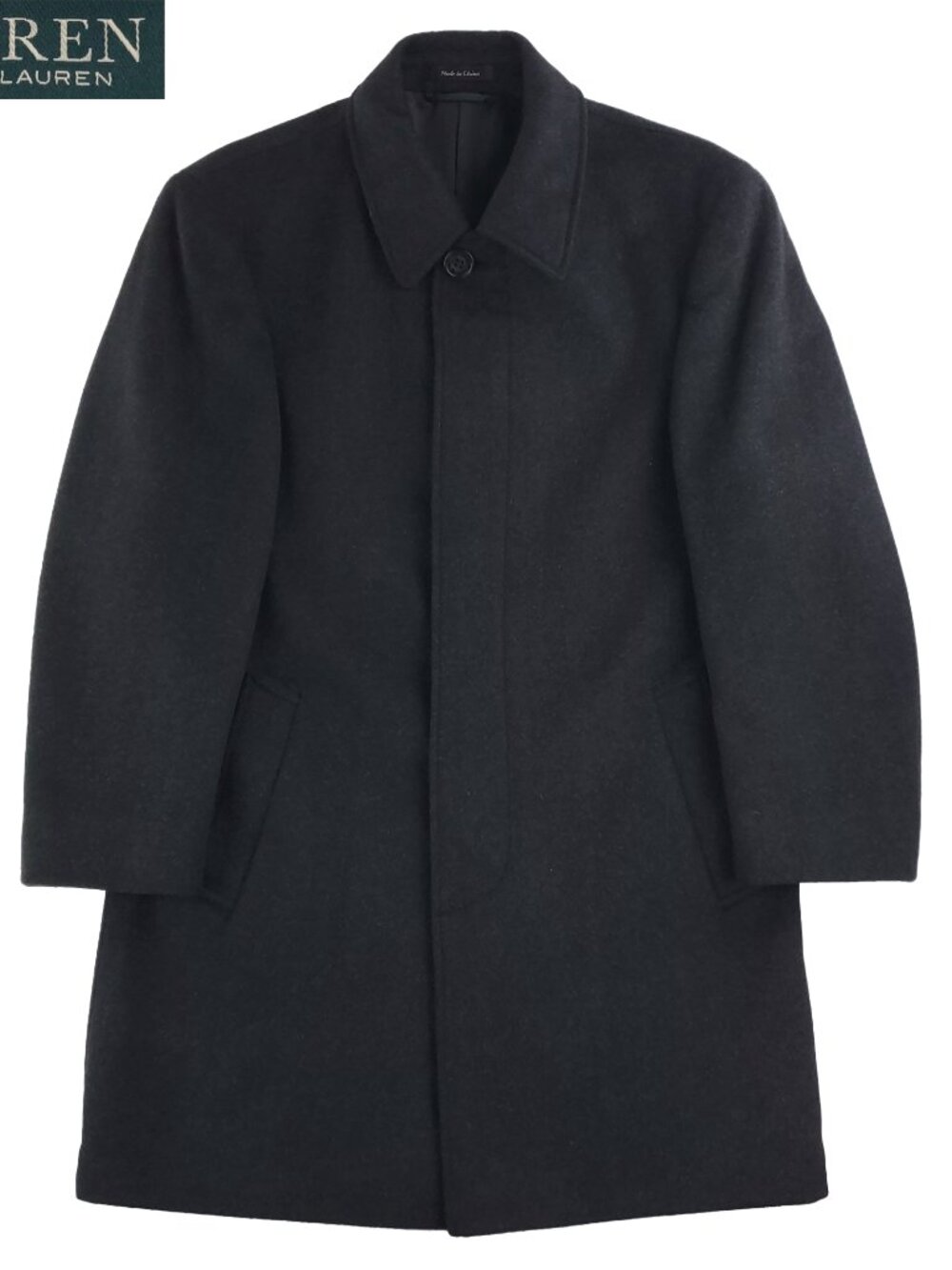 Lauren Ralph Lauren Overcoat Wool Blend Soft Herringbone Topcoat Men's 38R